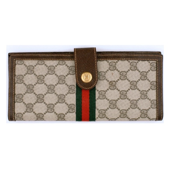 GUCCI Rare Vintage Web Stripe Ticket Case Wallet/Clutch - Picture 14 of 14